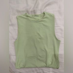Abercrombie & Fitch Light Green Ribbed Sleeveless Bodysuit